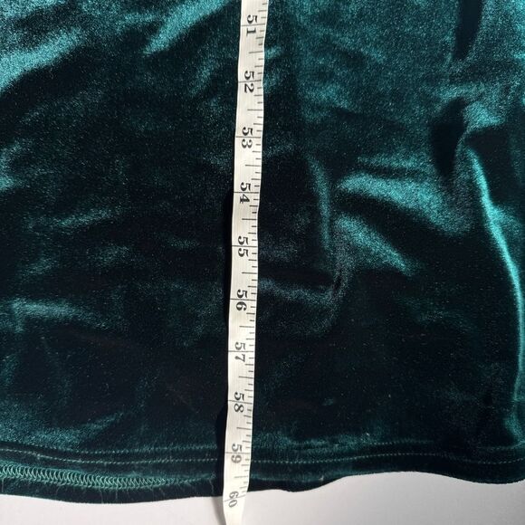 Revelry Bardot Velvet Emerald Green Dress Size 8 - Picture 5 of 7